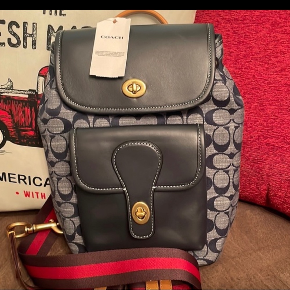 Coach Heritage Chambray Signature Denim Sling bag
